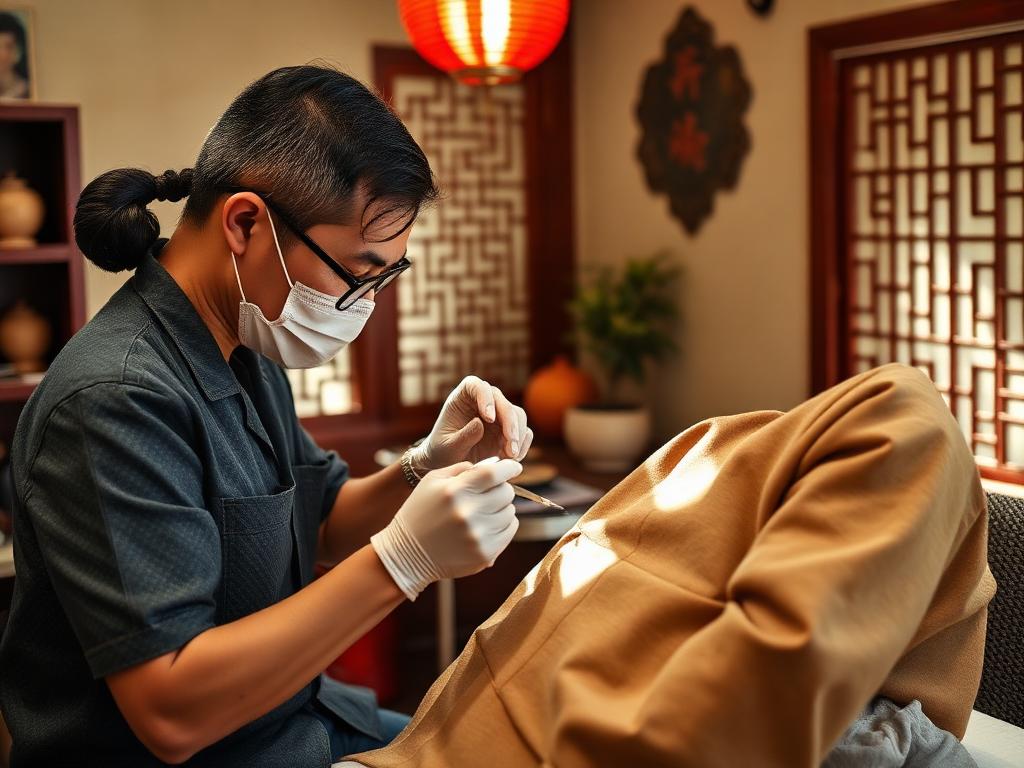 Gentle traditional ear care in a tea-house studio